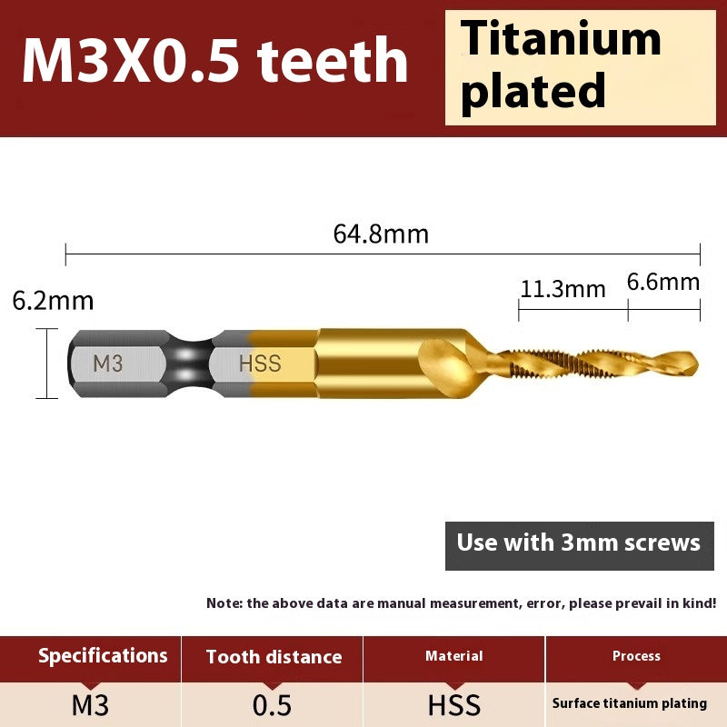 1088-Composite taps drilling tapping drilling holes all-in-one tapping three-in-one self-tapping stainless steel tapping screws set of taps Shandong Denso Pricision Tools Co.,Ltd.